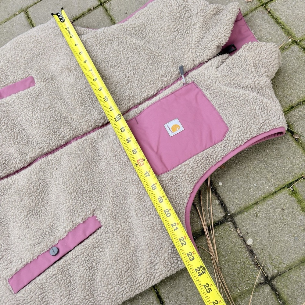 Carhartt Montana Puffer Vest Sz L Insulated Reversible Sherpa Pink EUC No Flaws - Picture 6 of 8